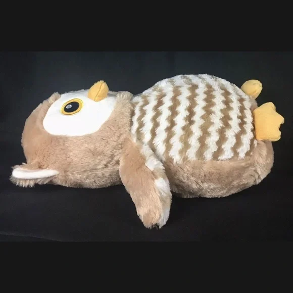 (SOLD) Annie The Owl Large Stuffed Plush Toy Embroidered 14" Soft Tan Nursery - Picture 4 of 16